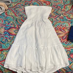 White Hollister dress with cut-out back.